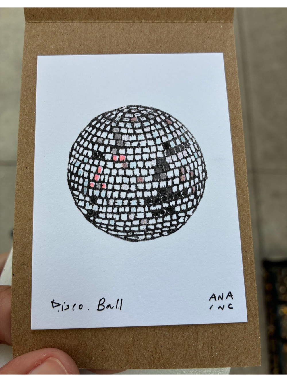 Ana Inciardi Disco Ball Mini Print - 2026 NYC Vending Machine Art - Anastasia